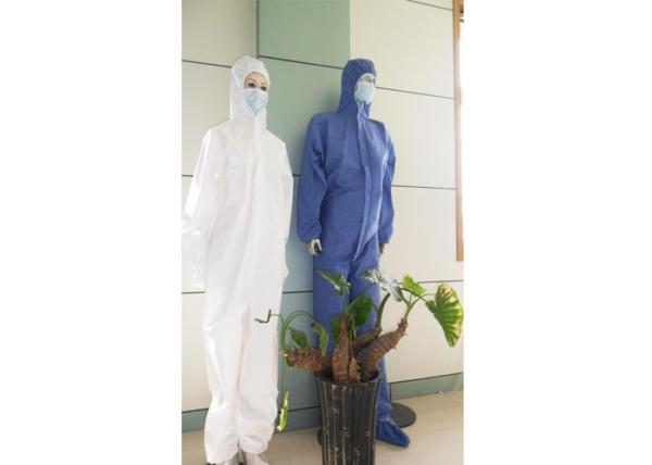 Blue Color Hospital Protective Clothing / Disposable Protective Suit Anti