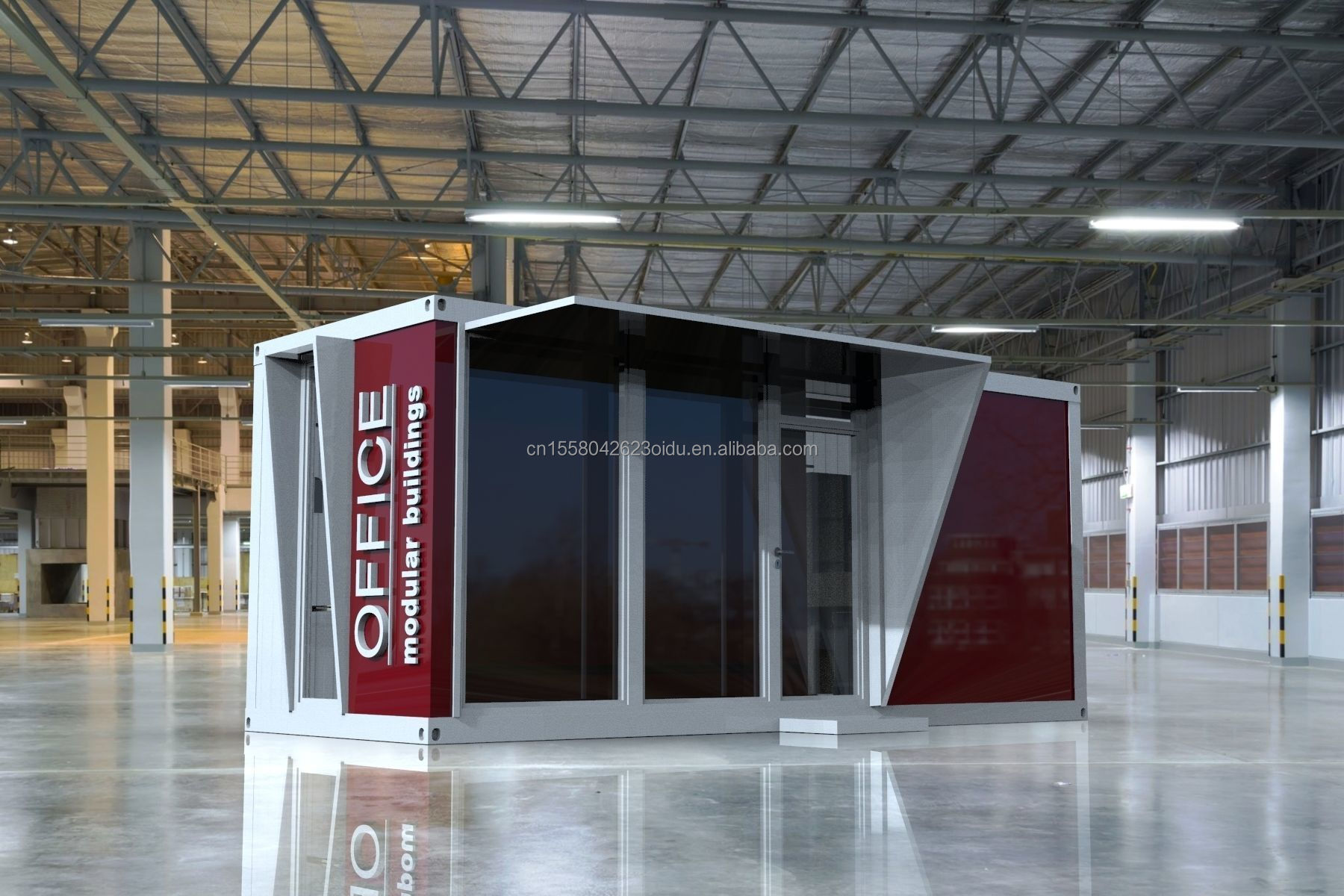 Main Structure Galvanized Steel Square Tubes Outdoor Food Store Sentry Box Coffee Shop Clothing Container