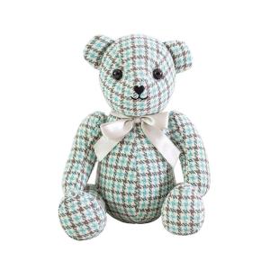 Quality 300g 23cm Grid Cubs Teddy Bear Plush Toys Cloth Doll Baby Comfort Teddy wholesale