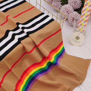 Quality Breathable And Soft Good Quality Lycra Cotton Pique Striped Cotton Fabric For Casual Wear wholesale