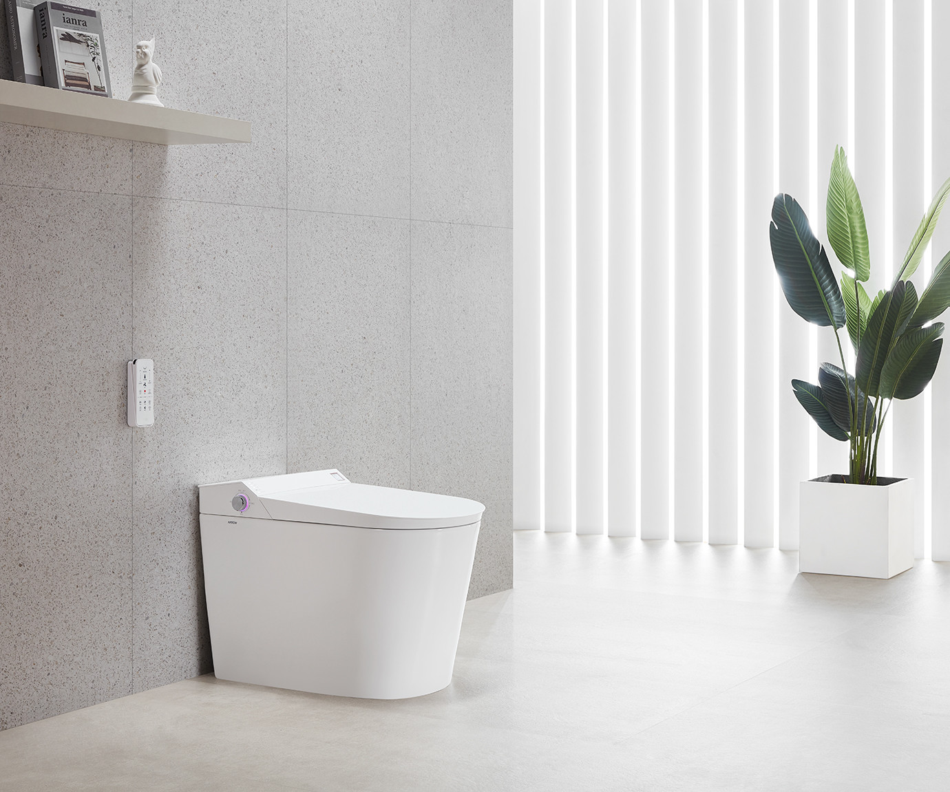 Bathroom Smart Wc Seat Ceramic One Piece S trap Water Temperature Adjustment