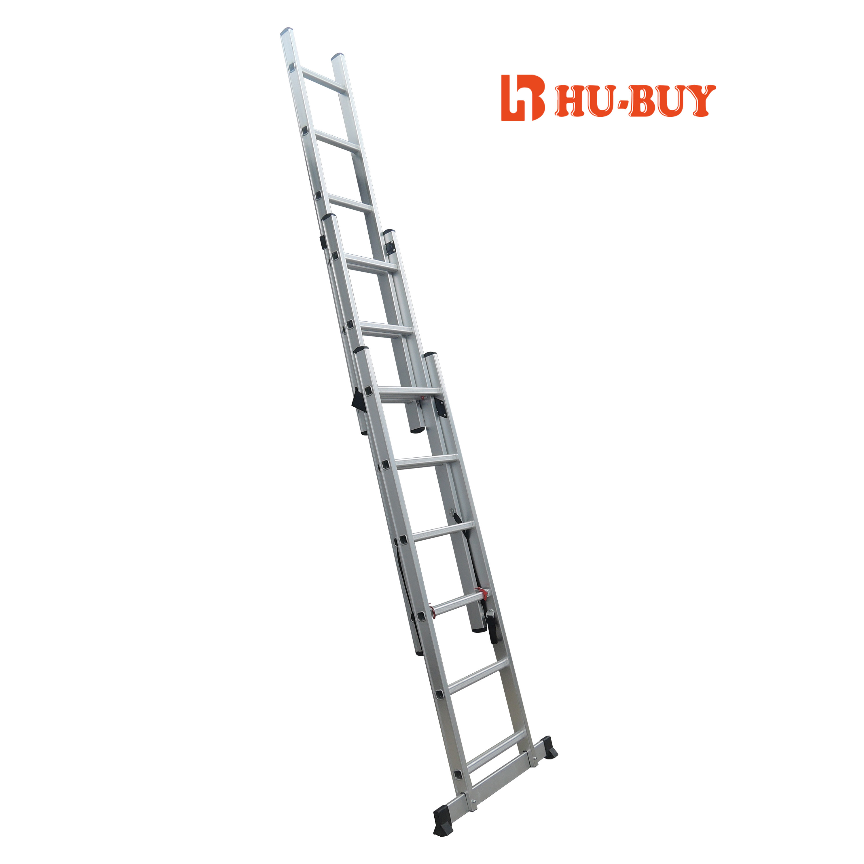 Household 3x6 Collapsible Extension Ladder High Safety Slip Resistance