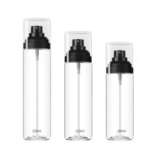 Quality 100ml 120ml 150ml Clear Plastic Cosmetic Containers With Fine Mist Sprayer wholesale