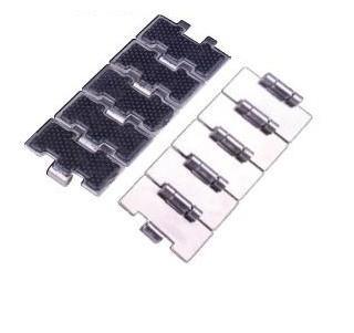 RF802 stainless steel double hinge conveyor slat top chains with rubber friction