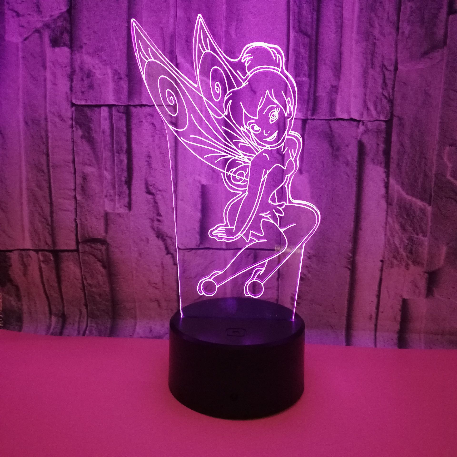 Barbie Anime cartoon pattern custom 3D night light colorful angel LED remote control lamp creative gift table lamp