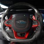 LED Display Alcantara Leather Cadillac Xt5 Steering Wheel Carbon Fiber Auto