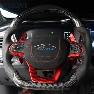 Quality LED Display Alcantara Leather Cadillac Xt5 Steering Wheel Carbon Fiber Auto Parts wholesale