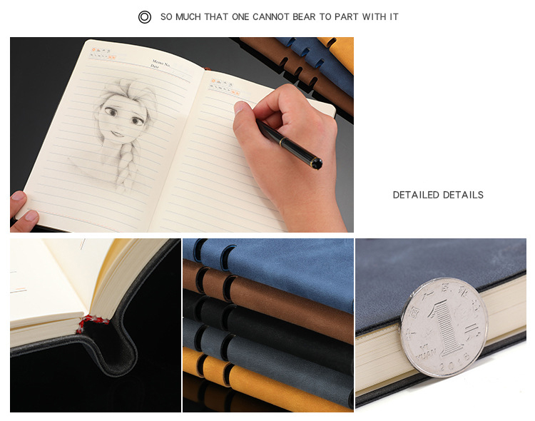 Thread Sewing A5 Custom Logo Diary Planner Notebook for Business Professionals in 2021