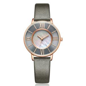 Quality Pin Buckle Women Quartz Wrist Watch Leather Strap Shell Dial wholesale