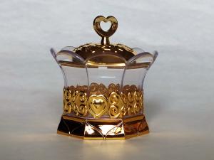 Quality Arabia Exquisite Imitation metal base Louhua Eight flowers Sugar bowl wholesale