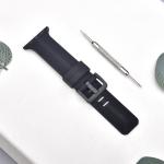 38 40mm 42 44mm Black Silicone Rubber Watch Strap Bands For Apple Watch