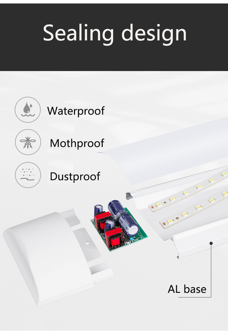Daylight Alert LED Purified Fixture Lamp Tube Light 9W 18W 36W 40W 60W 72W AC 85-265V
