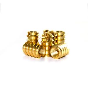 Quality OEM Reusable Brass Insert M4*6*7 Knurled Metal Brass Heat Stake Heat Set Insert wholesale