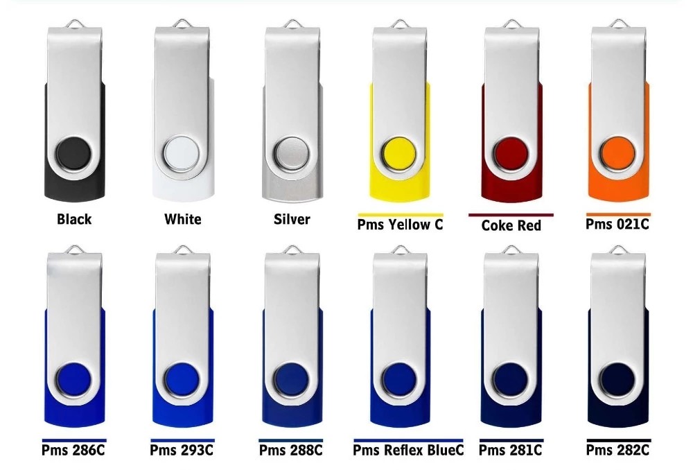 Durable Customized Promotional Gifts 2.0 Swivel USB Flash Drive / USB Disk