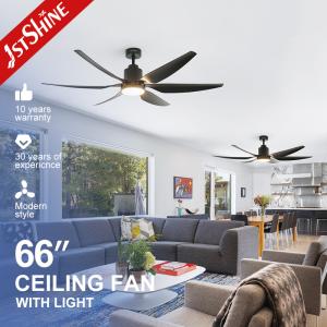 Quality Modern Black Ceiling Fan With Light ABS Blade Energy Saving Low Noise wholesale