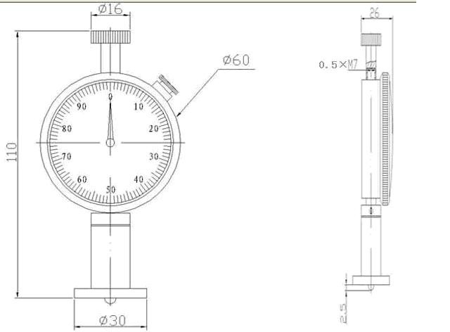 Accurate Handheld Shore Hardness Gauge , Twin Needle Durometer Test Blocks