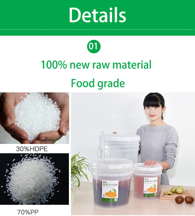 5L 10L 20L Translucent Fermentation Bucket for Household Processing Types Beer