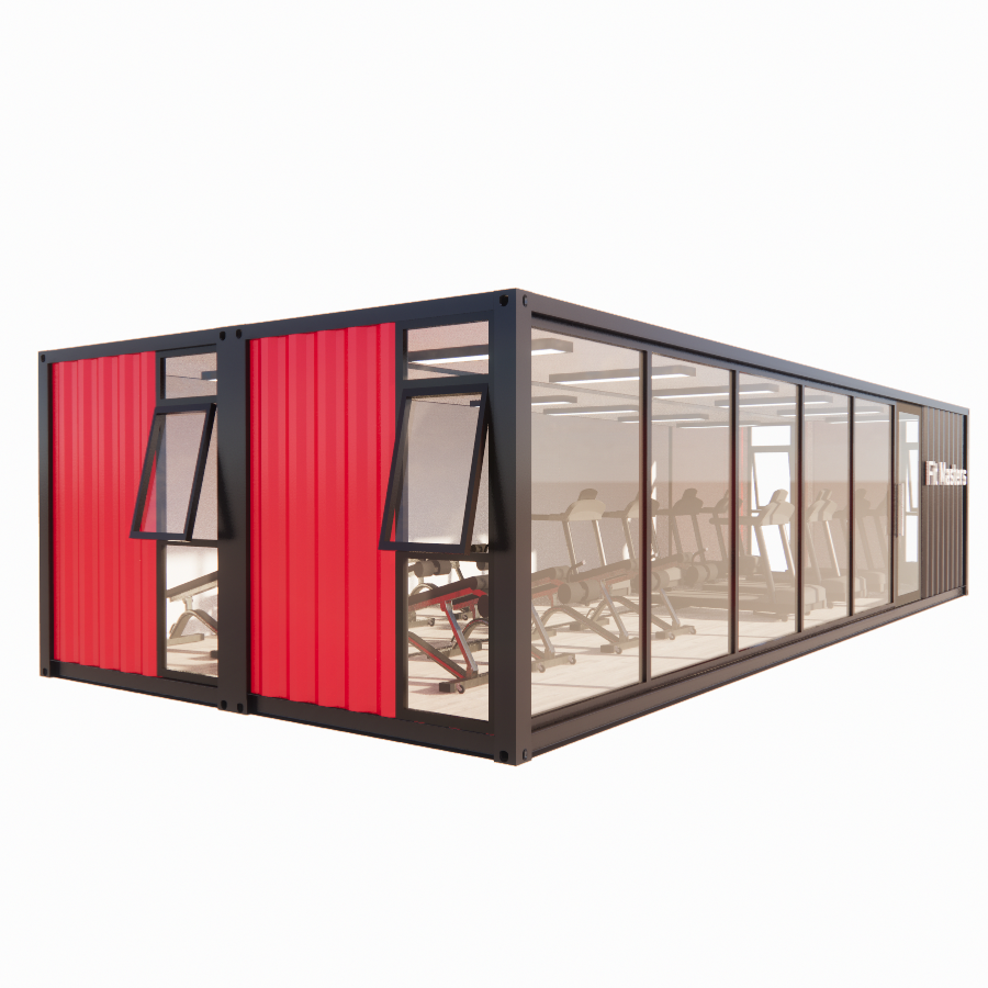 40ft Prefab Shipping Container Bar with 50/75/100mm Wave Sandwich Panel Walls
