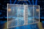 CE ROHS FCC Certified Transparent LED Display Glass Curtain For Shopping Window