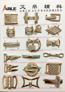 Quality A15 A16 High End Custom Metal Zinc Alloy Buckle Into Shoe / Bag Decorative Fitting wholesale