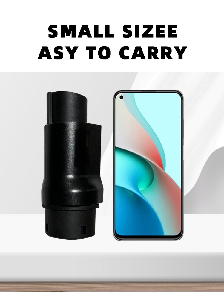 E-Mingze GB/T to J1772 Type1 Adaptor High Flame Retardant PC Fuel Electric Car Charger Adapter for US Energy EV Charging