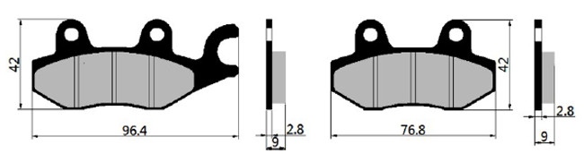 Kawasaki Ninja 250 Motorcycle Brake Pads Padscarbon Fiber Front / Rear Position