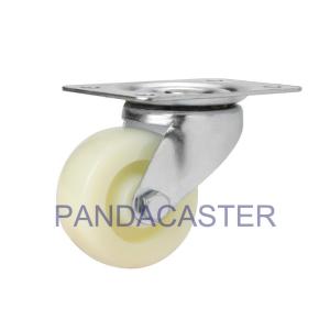 Quality White 3 Inch Light Duty Casters Low Gravity Center Polypropylene Castors wholesale