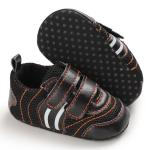 Hot sale PU Leather soft bottom casual boyoutdoor sneaker mesh baby shoes