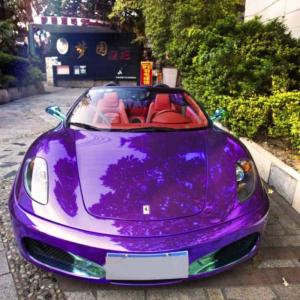 Quality Protective Dark Purple Chrome Car Vinyl Wrap Anti UV Air Release wholesale