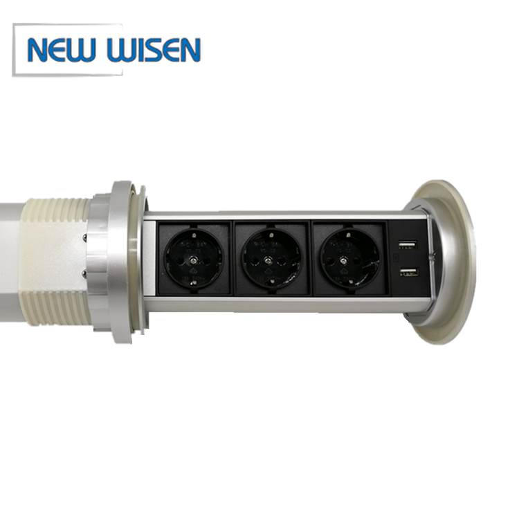 110V-250V Aluminum Alloy Power Electric Plug Socket Tower For Kitchen