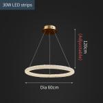 Luxury Living Room Crystal Chandelier Modern Home Decor Circle bedroom