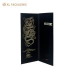 Customized Black Magnet Gold Foil Wine Box Luxury Whiskey Red Wine Gift