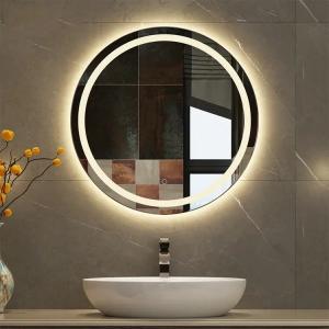 Quality Tempered Round Mirror Glass 3mm Thick Digital Display LED Mirror Glass wholesale