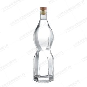 Quality Custom Size Accepted Glass Bottle With Cork Cap For Whisky Liquor Base Material Glass wholesale