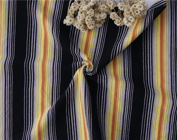 Skin Friendly Comfortable Striped Cotton Fabric For Polo Shirt