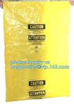 Yellow Asbestos Disposal Removal and Burial Bags, manufacturer supply Customize