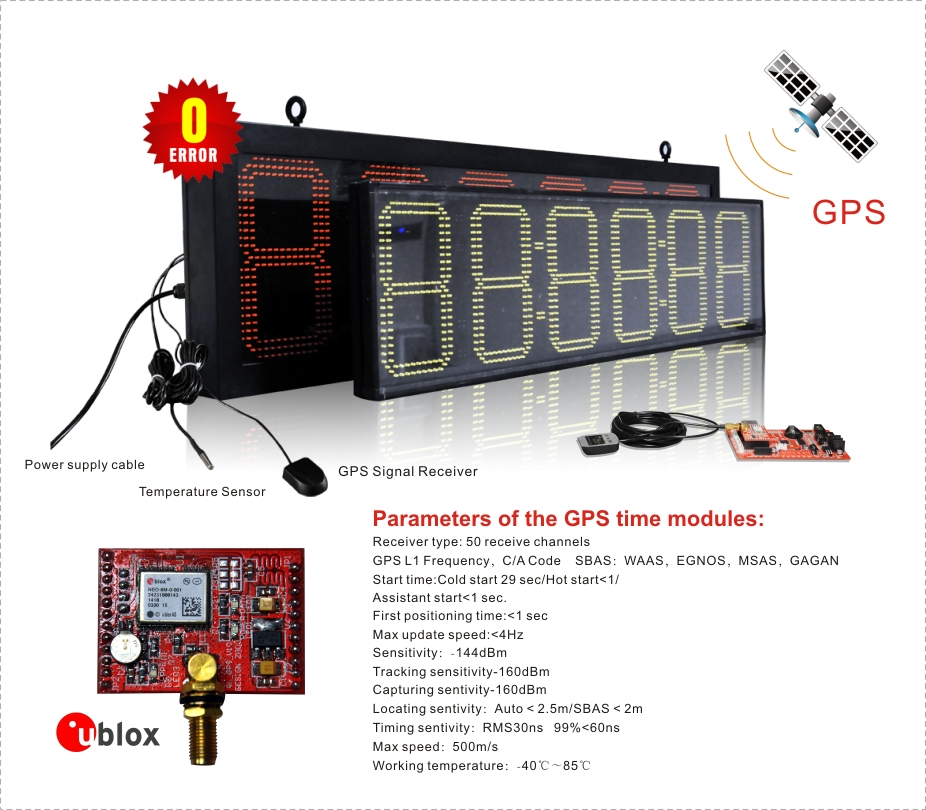 Pixel Pitch Other Outdoor Led Clock Time Date Temperature Sign Power Input 110/220VAC