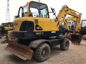 Quality Hyundai R60W-7 Used Mini Excavator Machine , Second Hand Wheel Excavators For Sale wholesale