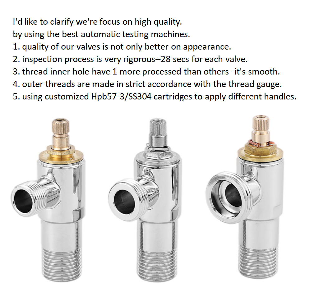 Bathroom Shower Angle Valve 1 2 SS Steel For Garden Irrigation