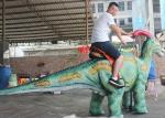 Coin Operated Walking Dinosaur Rides Waterproof For Kids Amusement Park