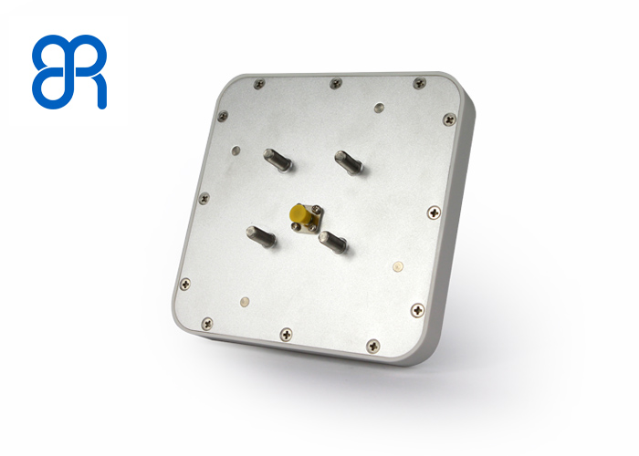 Gain 6dBic UHF Small RFID Antenna 128*128*20MM Size Double Waterproof Design