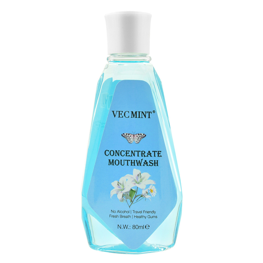 VECMINT Alcohol Free 80ml Floral Flavors Antibacterial Concentrated Mouth Wash Oral Wash Teeth Cleaning