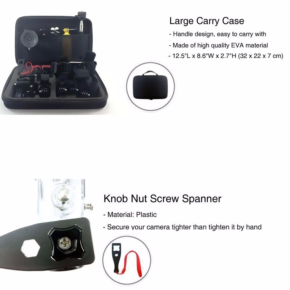 Gopro ​Camera Accessory Kit 36 In 1 Sets Shockproof Large Size Case For Travel