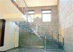 Modern Curved Basement Stairs Laminated Tempered Glass Luxury Staircase Design