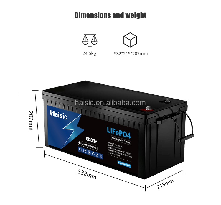 100A Maximum Continuous Discharge Current Lithium Ion Battery for RV Boat Golf Cart