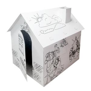 Quality Childrens Cardboard Playhouse EN71 Safety Certified White Cardboard Castle Playhouse wholesale