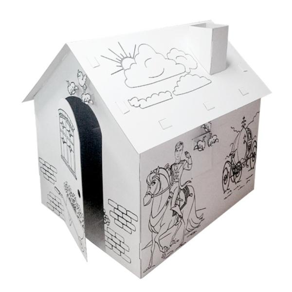 Childrens Cardboard Playhouse EN71 Safety Certified White Cardboard Castle