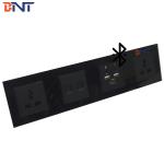 universal power multimedia aluminum hotel sockets with media hub