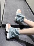 German Sole Leather Roman Sandals Solid Pattern Pull On Closure