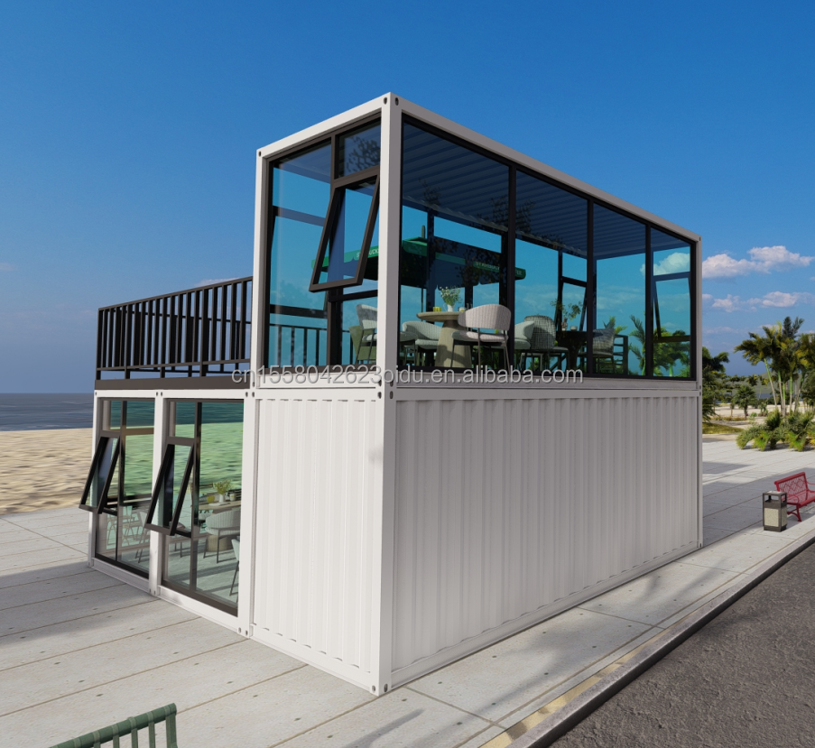 Galvanized Steel Bending Frame Movable Shipping Container Shops Bar Container Mobile Coffee Shop Contains House Prefab
